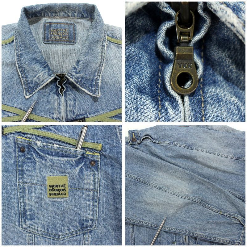 00s MARITHE + FRANCOIS GIRBAUD フルジップ デニムジャケット メンズ