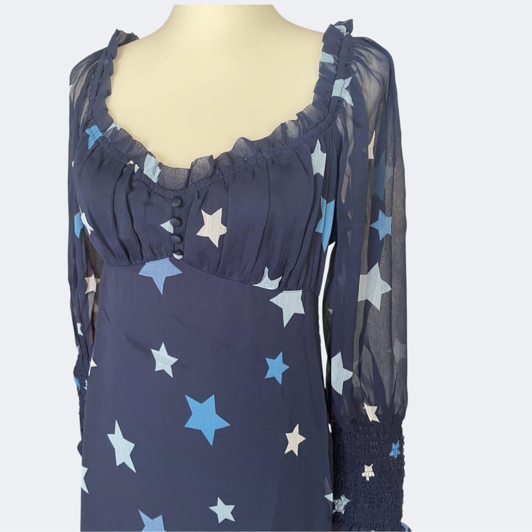 ASOSセレクトNEONROSE ネイビーシフォンのフ