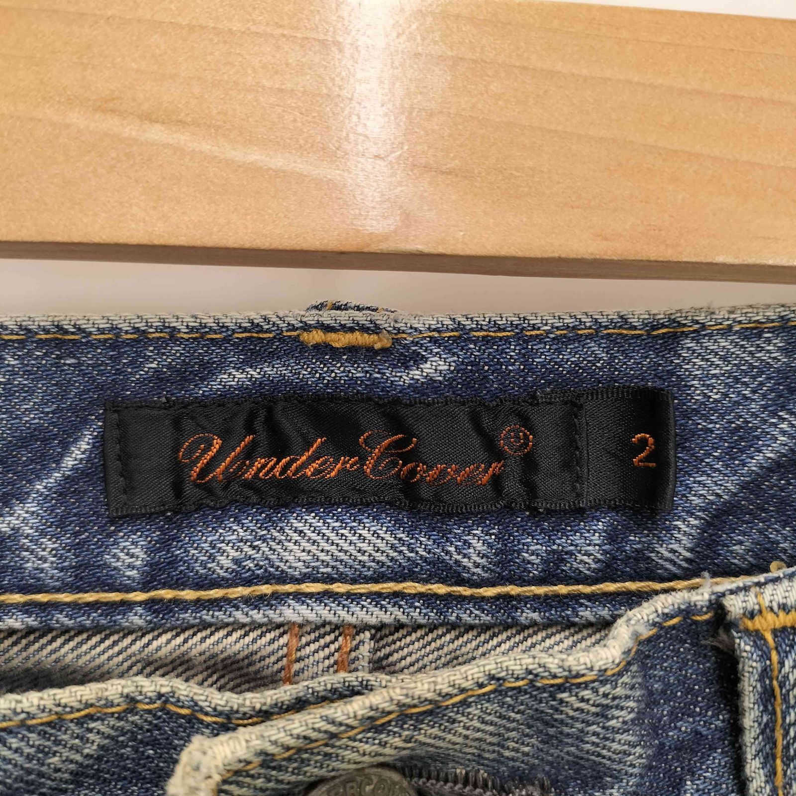 アンダーカバー UNDERCOVER T期 クラッシュ加工デニムパンツ メンズ 2