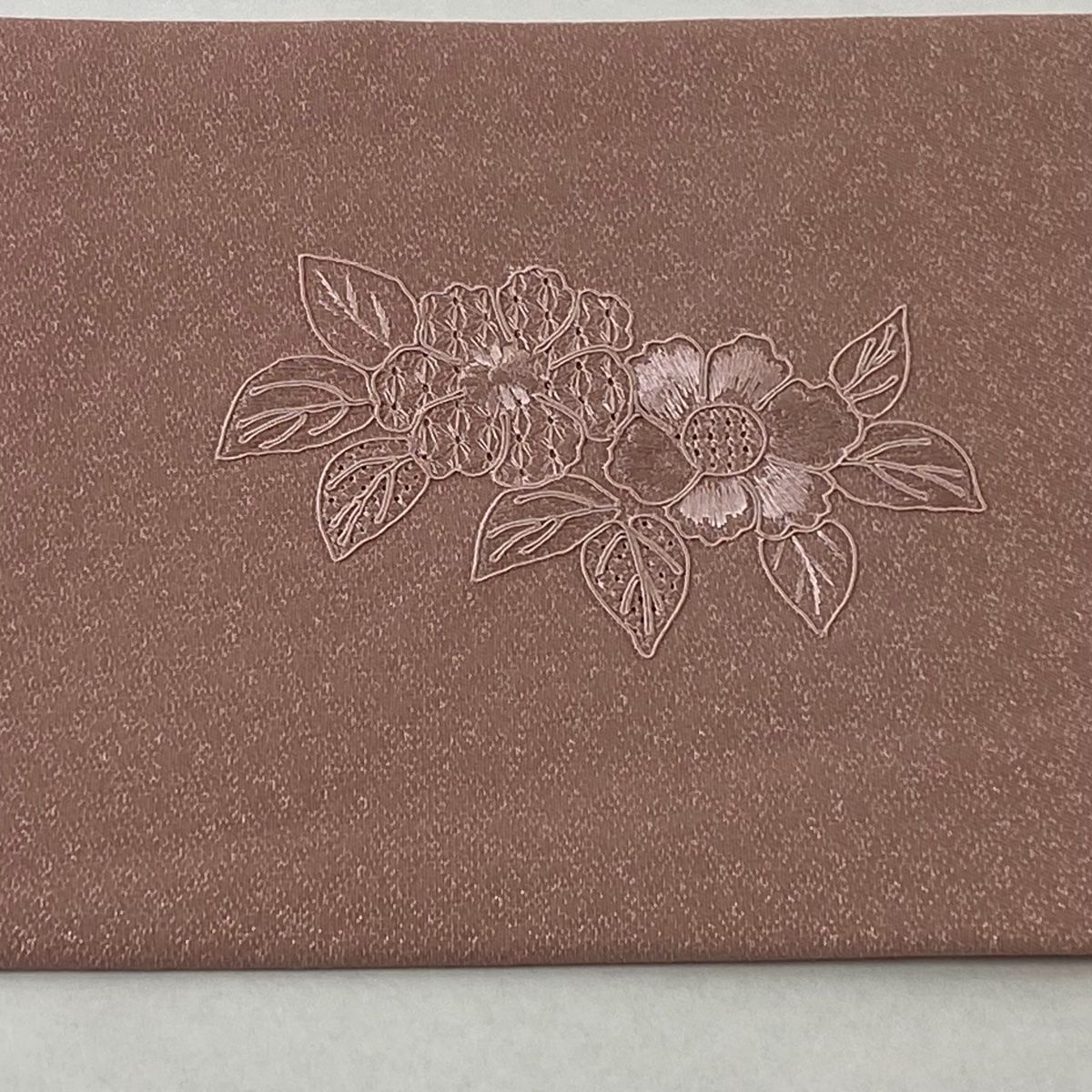 名古屋帯 優品 草花 箔 金彩 ベージュ 正絹 【中古】 名古屋帯 美品