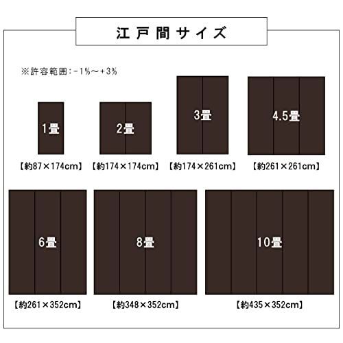 ラグ【色: ブラウン】イケヒコ 『バルカン』 肌触りの良い国産 畳