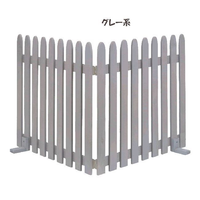 折り畳める木製フェンス 縦ストライプ