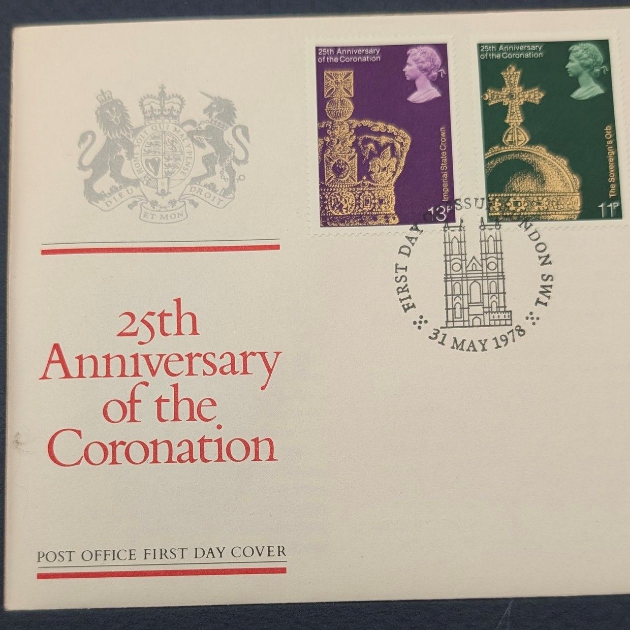 1978年 英国 ファーストデイカバー [シルバージュビリー] 記念切手＆純銀インゴット(50g）​セット 1978年 英国 ファーストデイカバー [シルバージュビリー] 記念