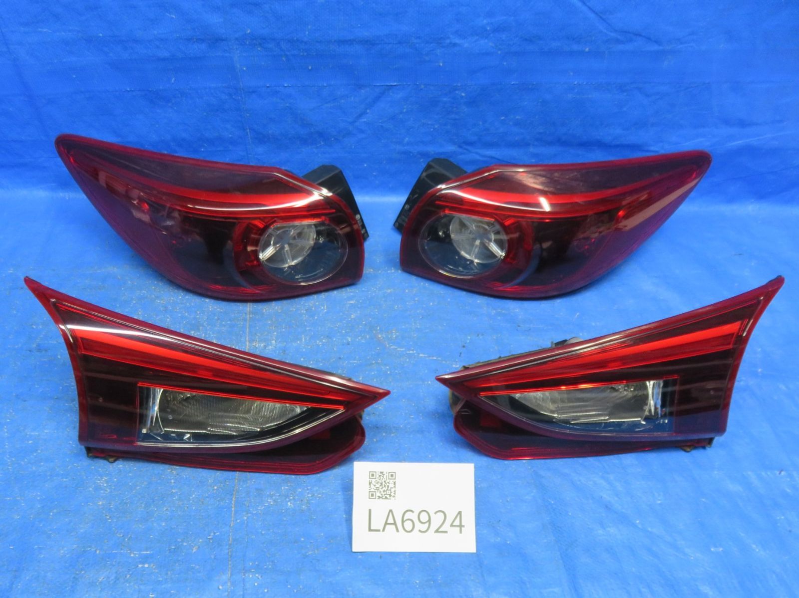 LA6924 点灯OK マツダ BM5FS アクセラ スポーツ テールライト テールランプ ４点セット 純正 KOITO 220-41981 BMEFS 小傷