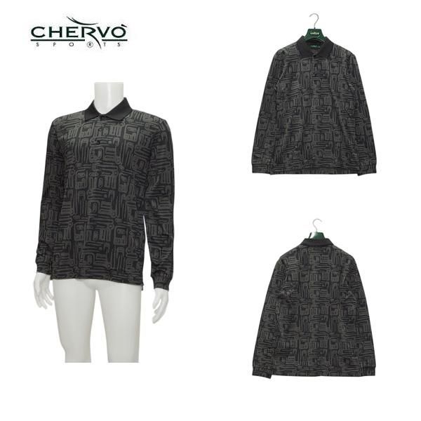 シェルボ CHERVO メンズ 秋冬 ストレッチ 保温 長袖ポロシャツ サイズ52 031-25013
