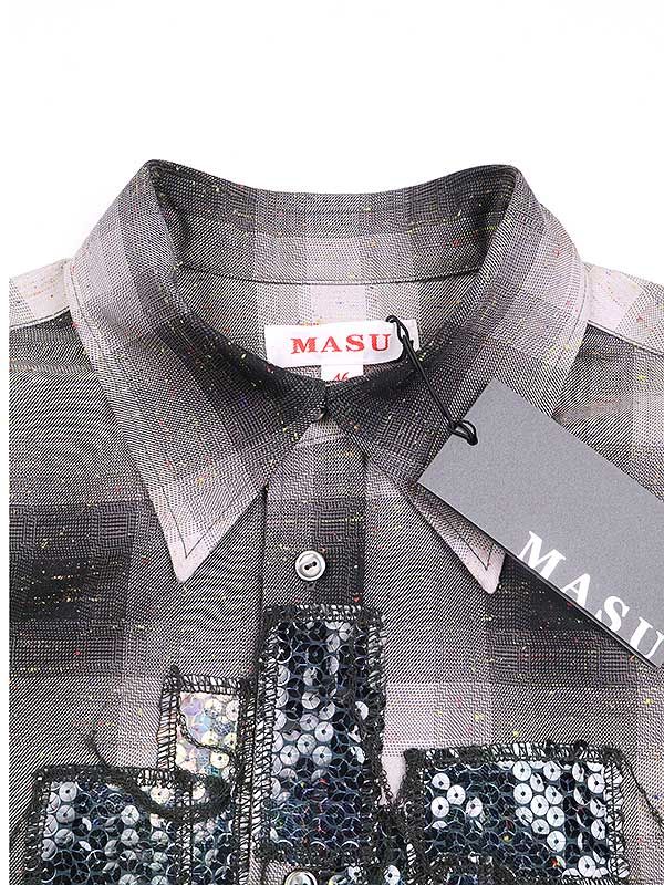 MASU エムエーエスユー 22AW RAINBOW DUST SHIRT スパンコールチェック 