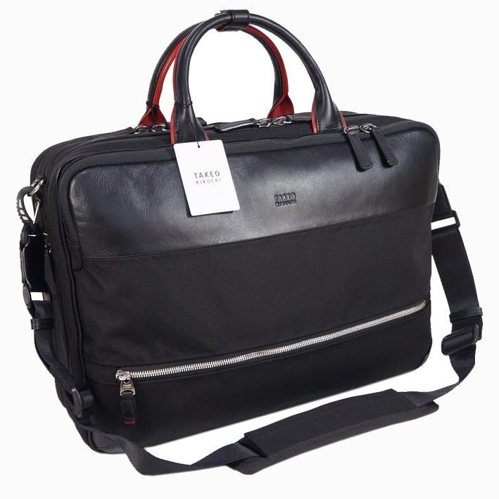 タケオキクチ TAKEO KIKUCHI 2WAY ビジネスバッグ ブラック 黒