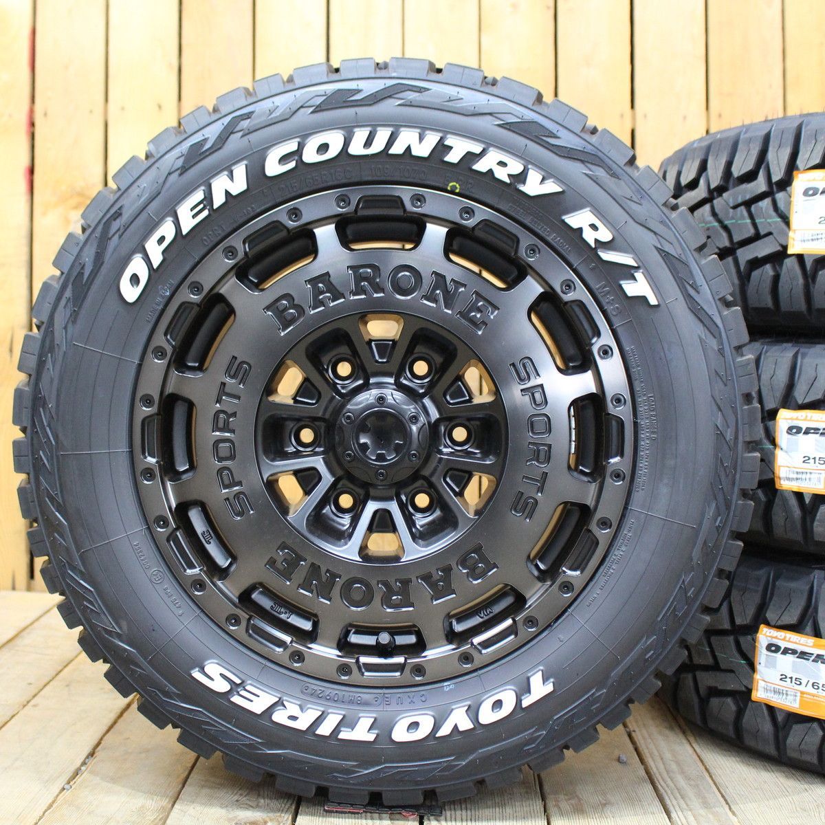 200系 ハイエース 全車車検対応 16インチ ファブレス BARONE AP-12 マットスモーク TOYO R|T 215|65R16 ホワイトレター タイヤ ホイール 4本SET