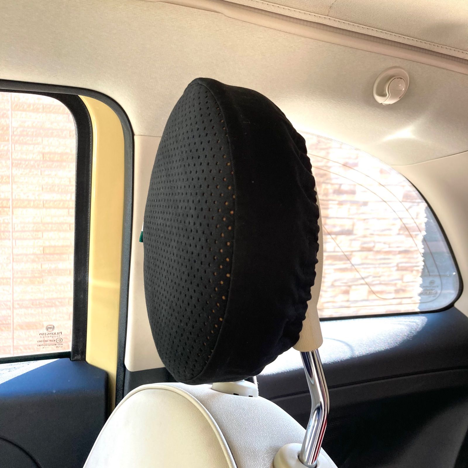 No.504 FIAT500 アルカンターラ生地 ヘッドレストカバー 4点セット