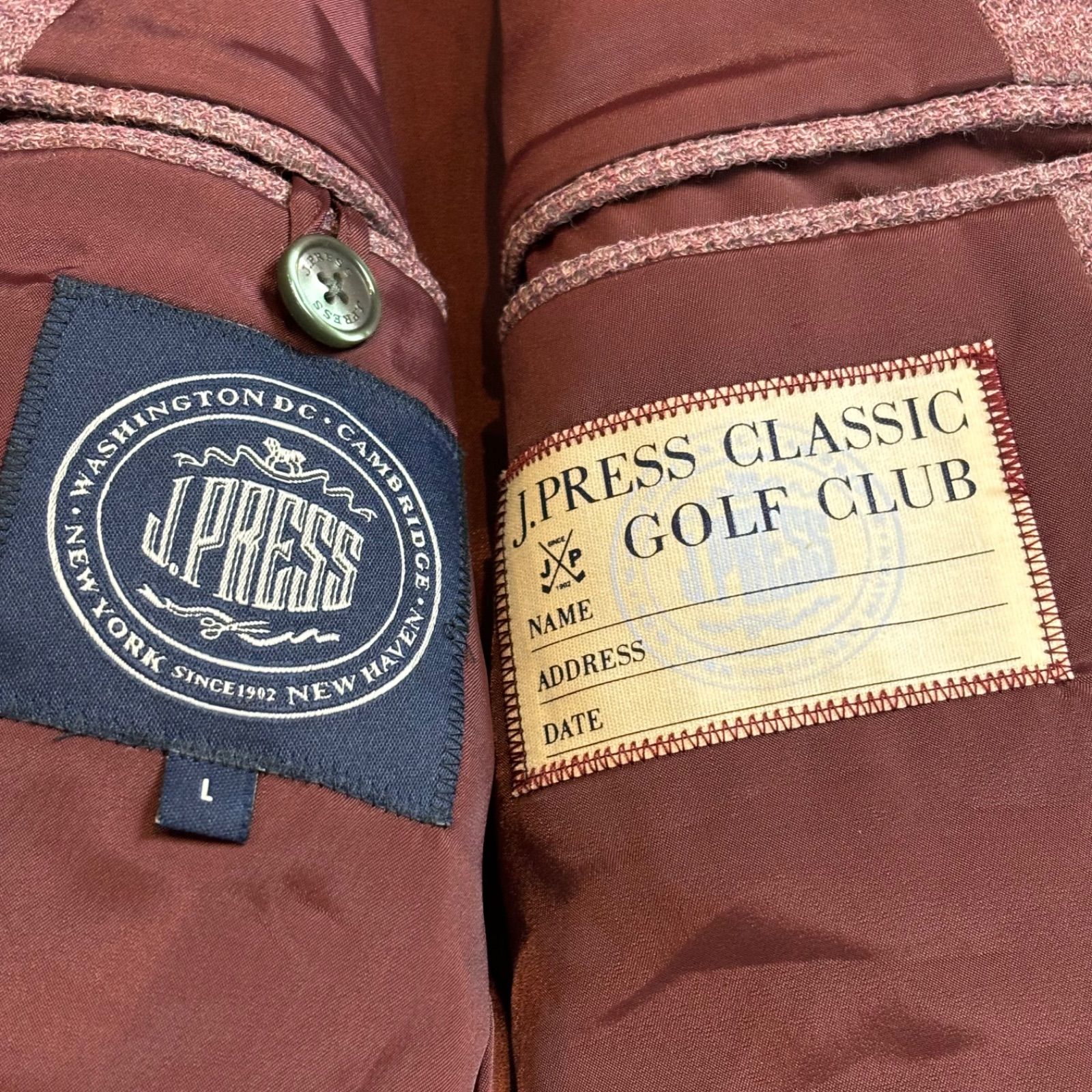 J.PRESS CLASSIC GOLF CLUB Tailored Jacket Purple 新品未使用 ジェイ 