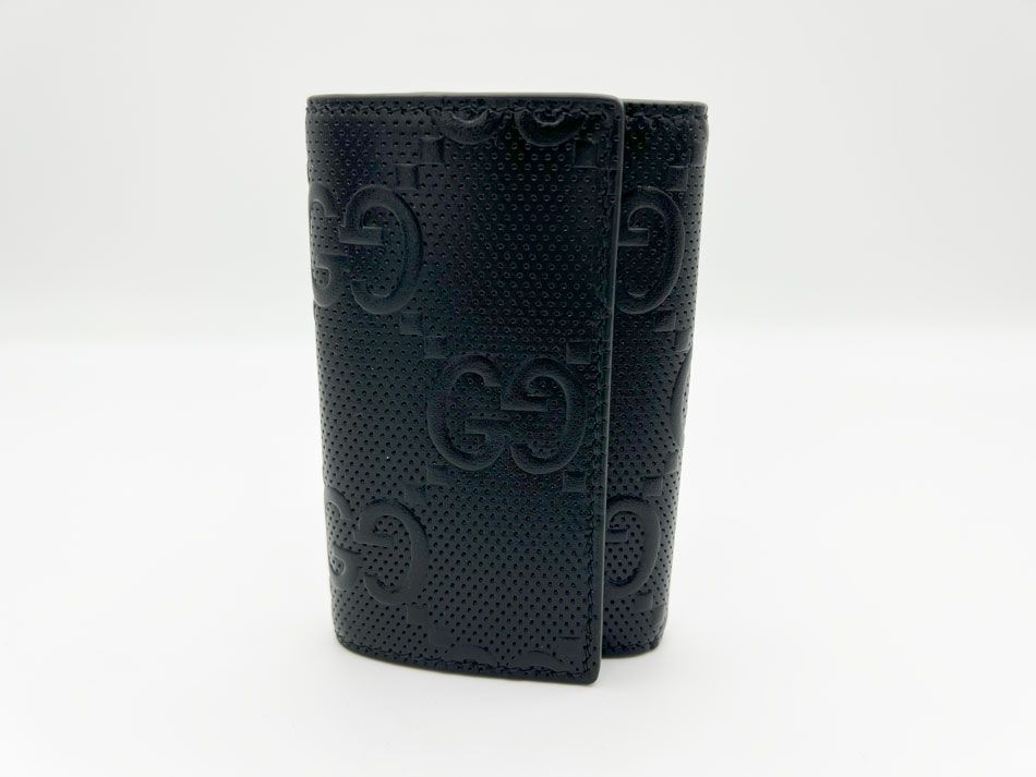 GUCCI グッチ GGエンボス レザー キーケース 6連 キーリング