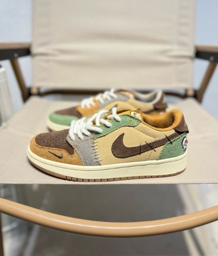 NIKE ナイキ ×Zion Williamson AIR JORDAN 1 RETRO LOW DZ7292-200 ザイオンウィリアムズ エアジョーダン1 ローレトロスニーカー マルチカラー