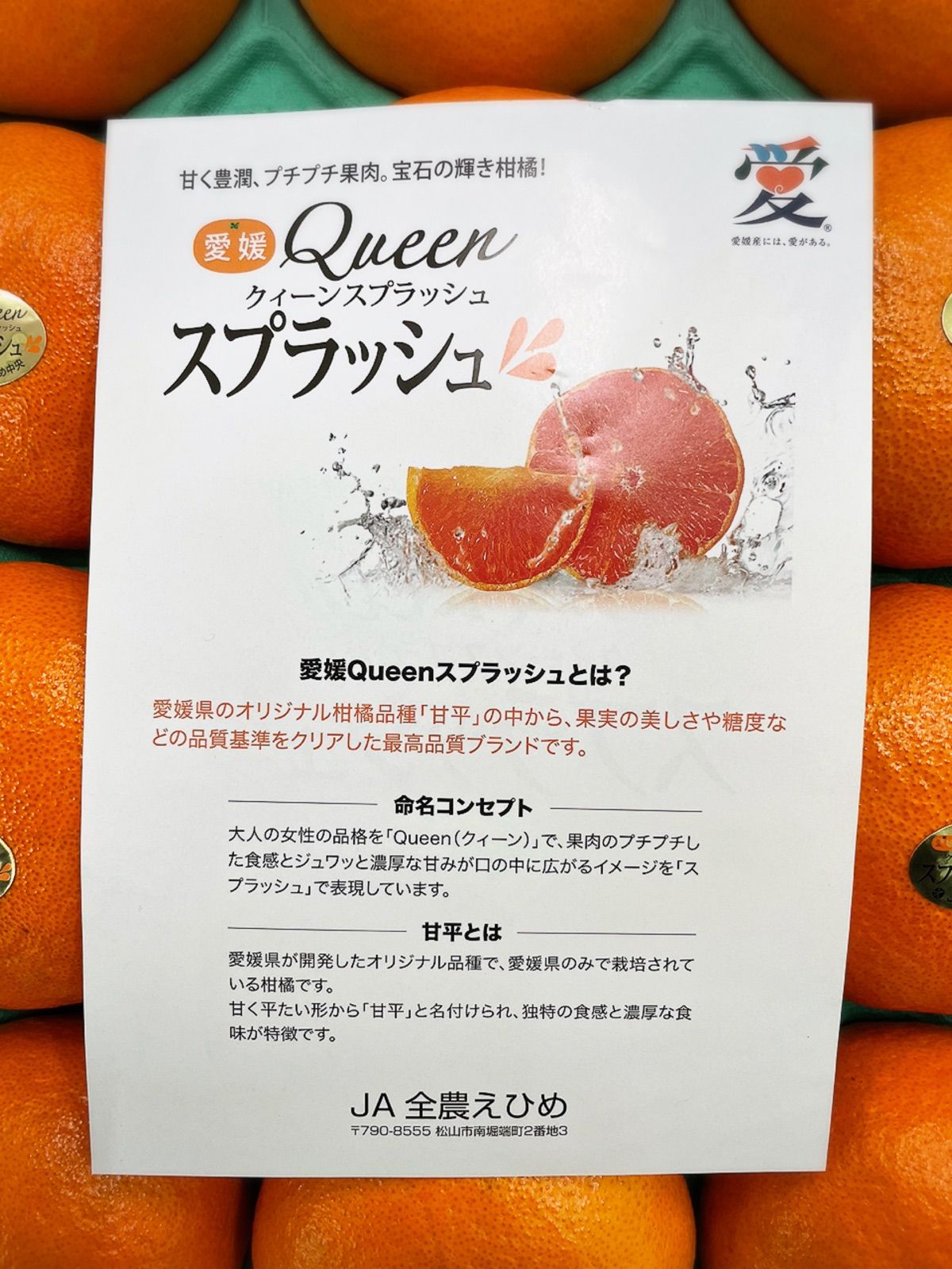 最高級柑橘！！愛媛県産【クィーンスプラッシュ】赤秀品 2Lサイズ12玉 3kg - メルカリ