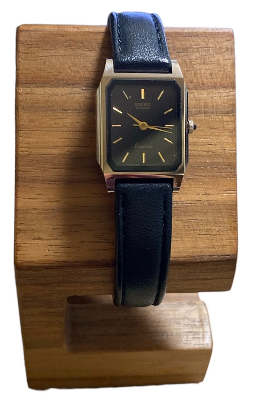 稼働品SEIKO EXCELINEセイコーエクセリーヌ腕時計 1221-5020 SEIKO セイコー Exceline エクセリーヌ 1221-5020 黒文字盤