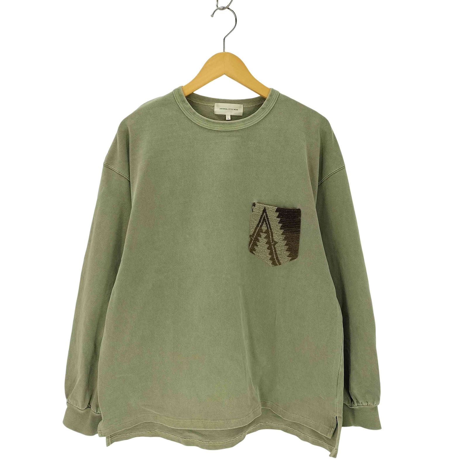 ユニバーサルスタイル UNIVERSAL STYLE WEAR ポケット リメイク ロンT メンズ JPN：L 