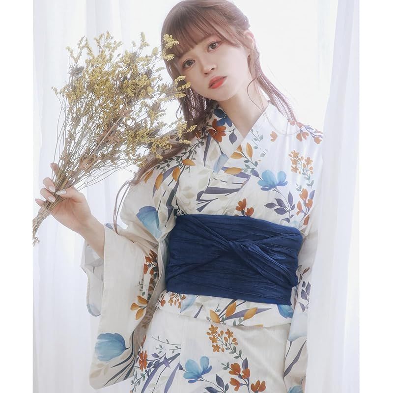 【迅速発送】KYOETSU キョウエツ 浴衣セット 変わり織 生成り 6点セット Amazon | [キョウエツ] 浴衣セット 変わり織 生成り 6点セット