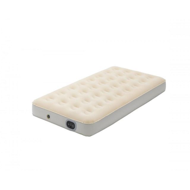 アイリスオーヤマ 電動エアーベッド シングル EAB-S アイボリー 約幅99x奥行190x高さ25cm キャンプ 防災 来客 エアベッド
