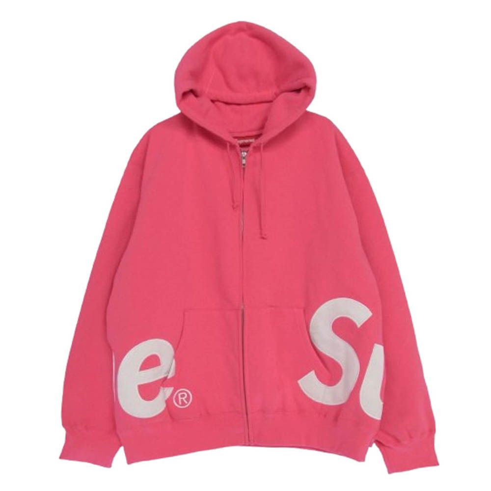 Supreme シュプリーム 25SS Big Logo Zip Up Hooded Sweatshirt ビッグ ロゴ フーデッド ジップアップ パーカー ピンク系 XL 上