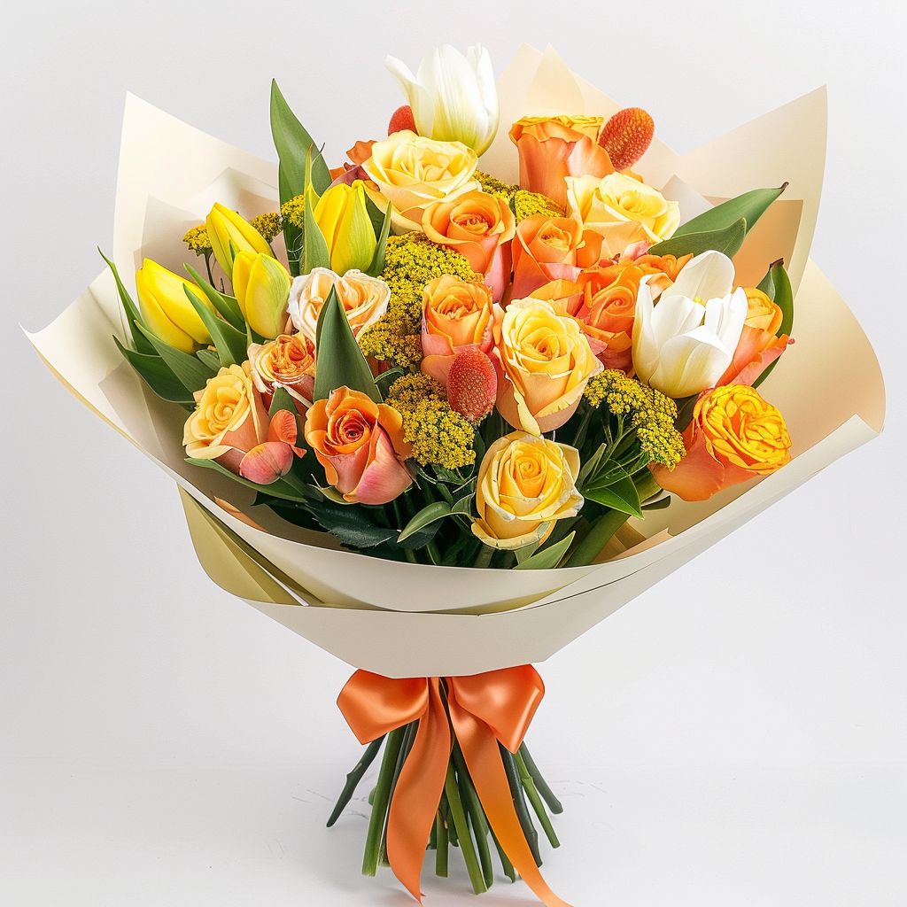 アネモネとテラコッタオレンジのスワッグブーケ プリザーブドフラワー