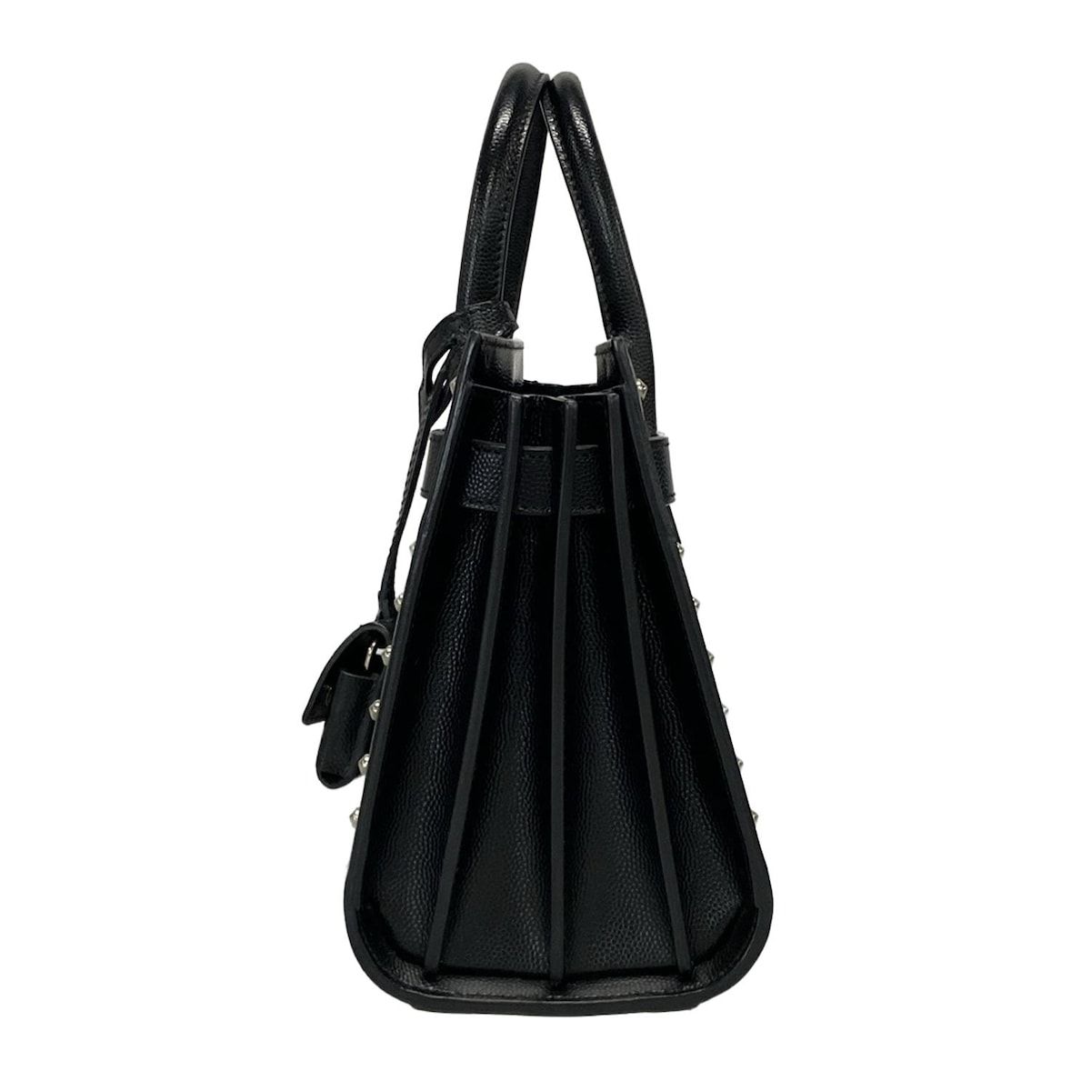 本日削除します。Saint Laurent 黒レザーハンドバッグ YSL 黒 レザー ハンドバッグ - メルカリ