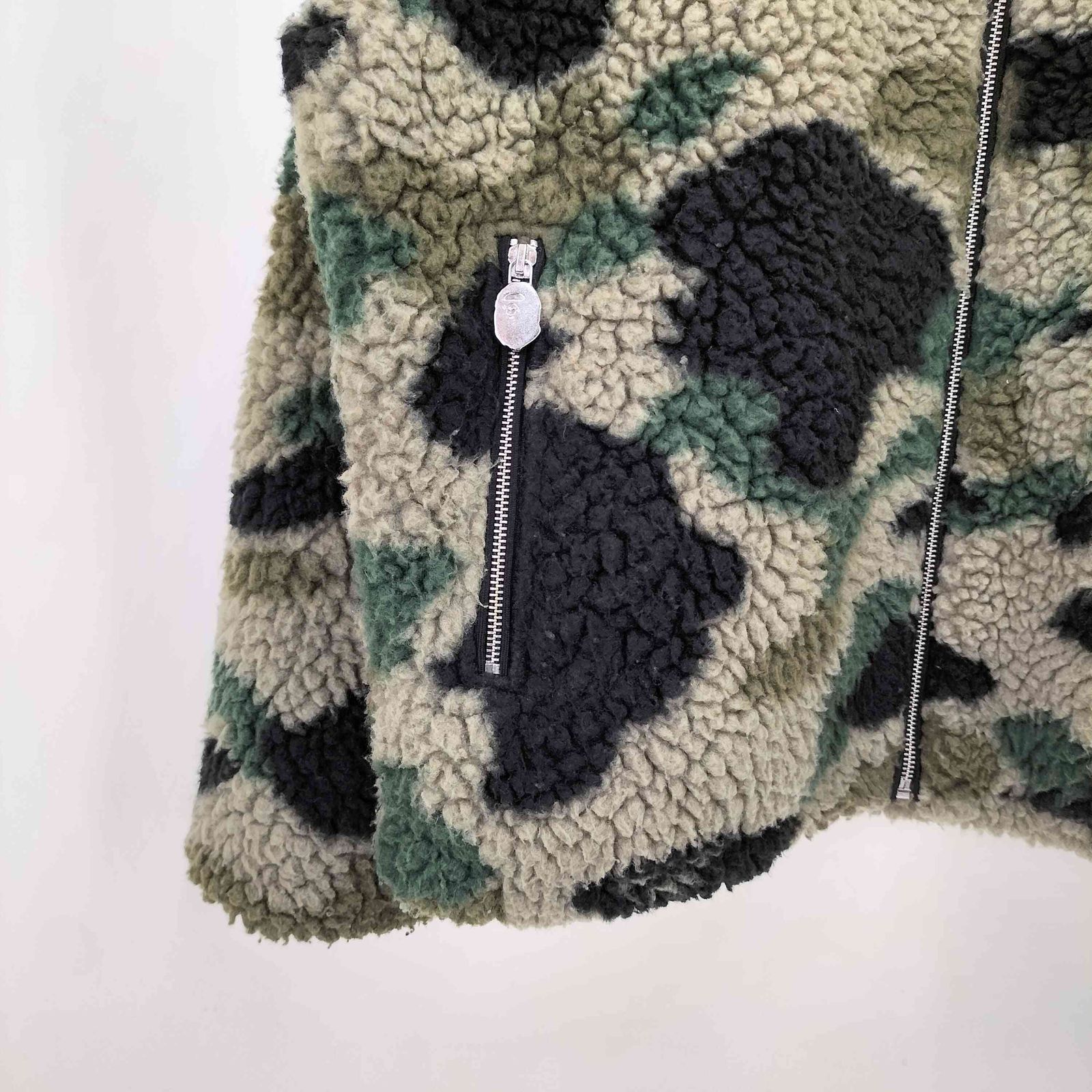 A BATHING APE カモ柄フリースジャケット アベイシングエイプ A BATHING APE 23AW 1St Camo Metal One Point