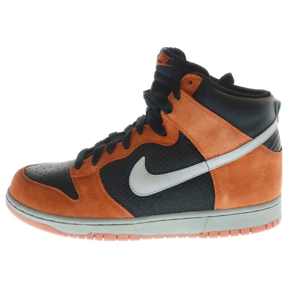 ビンテージNIKE ブラック/オレンジ スパイク ハイカット NIKE (ナイキ) 【観賞用 2007年製】 DUNK HIGH HOOP ORANGE