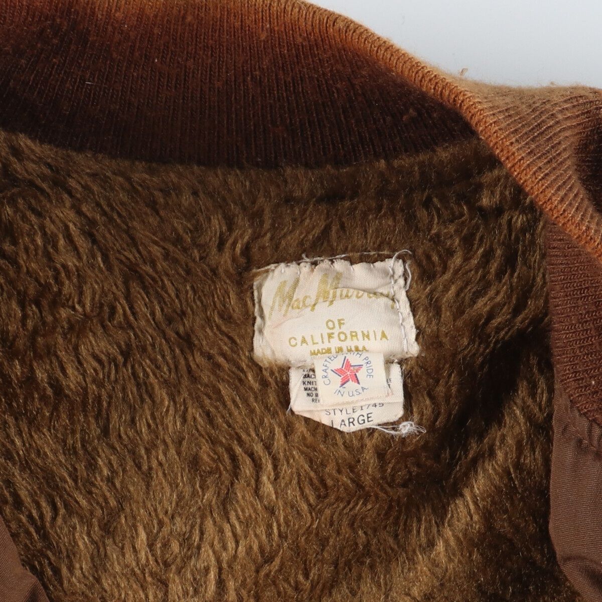 古着 80年代 Mac Murray バック刺繍 ダービージャケット カップ