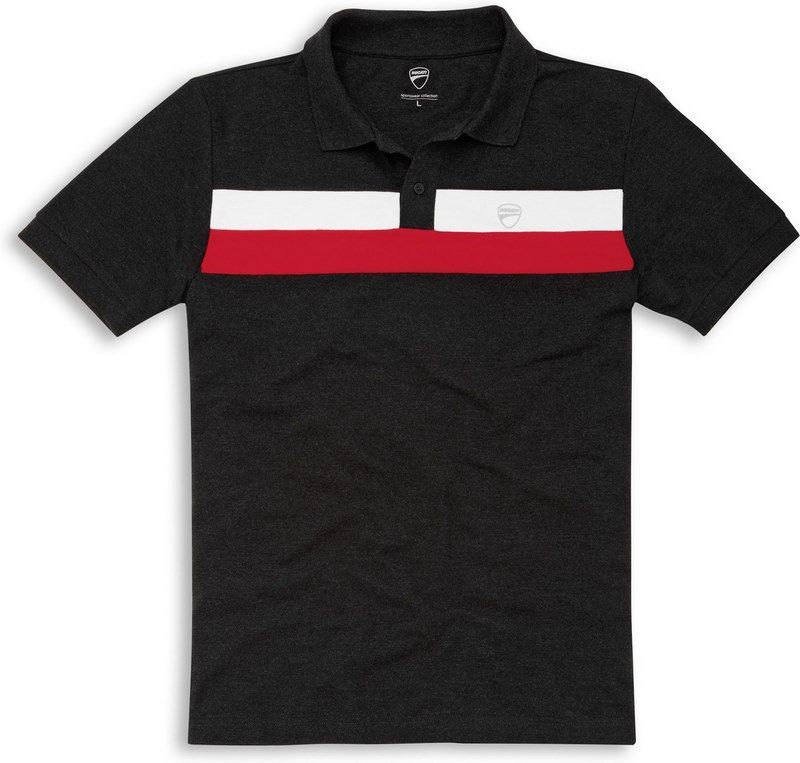 Ducati / ドゥカティ純正 D-Stripes ショートスリーブ ポロシャツ ブラック メンズ サイズ : XL | 98770076