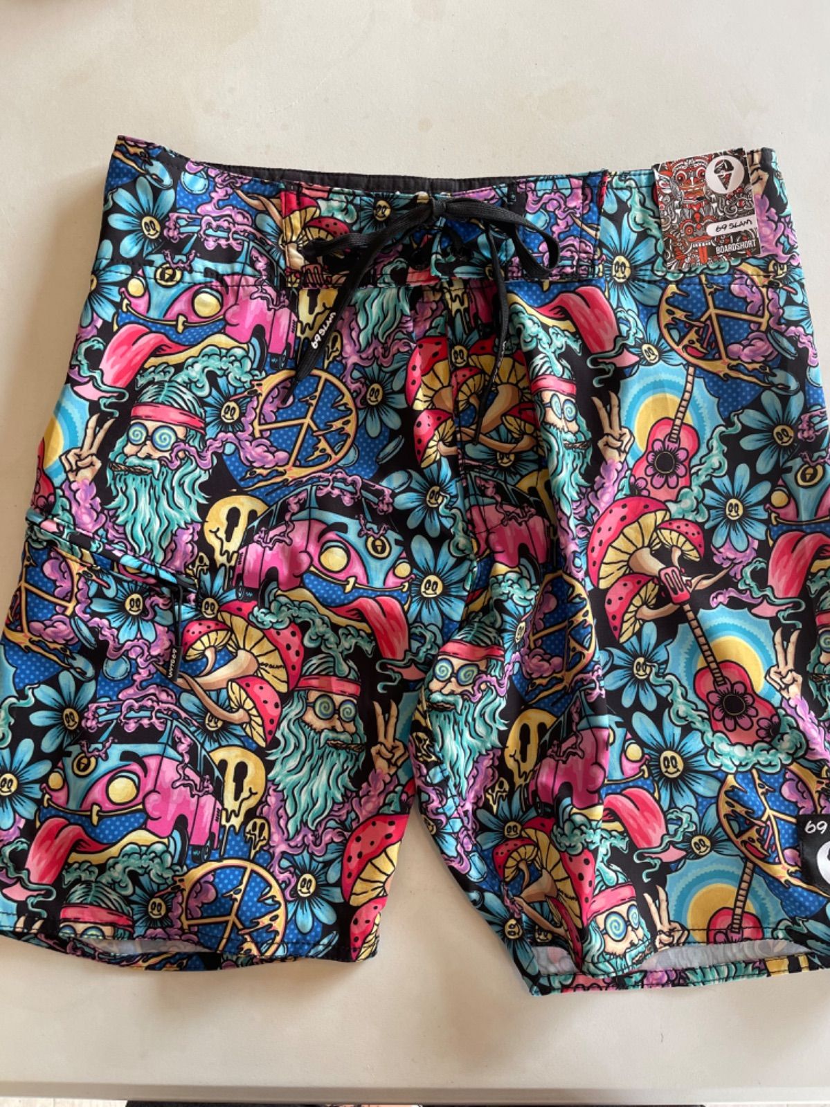 69SLAM ロックスラムLIAM4ways stretch BOARDSHORT HIPPIE 30インチ