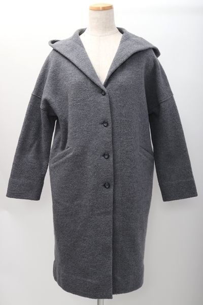 evam evaエヴァムエヴァ press wool hooded coatプレスウールフードコート【1】【LCTA58275】