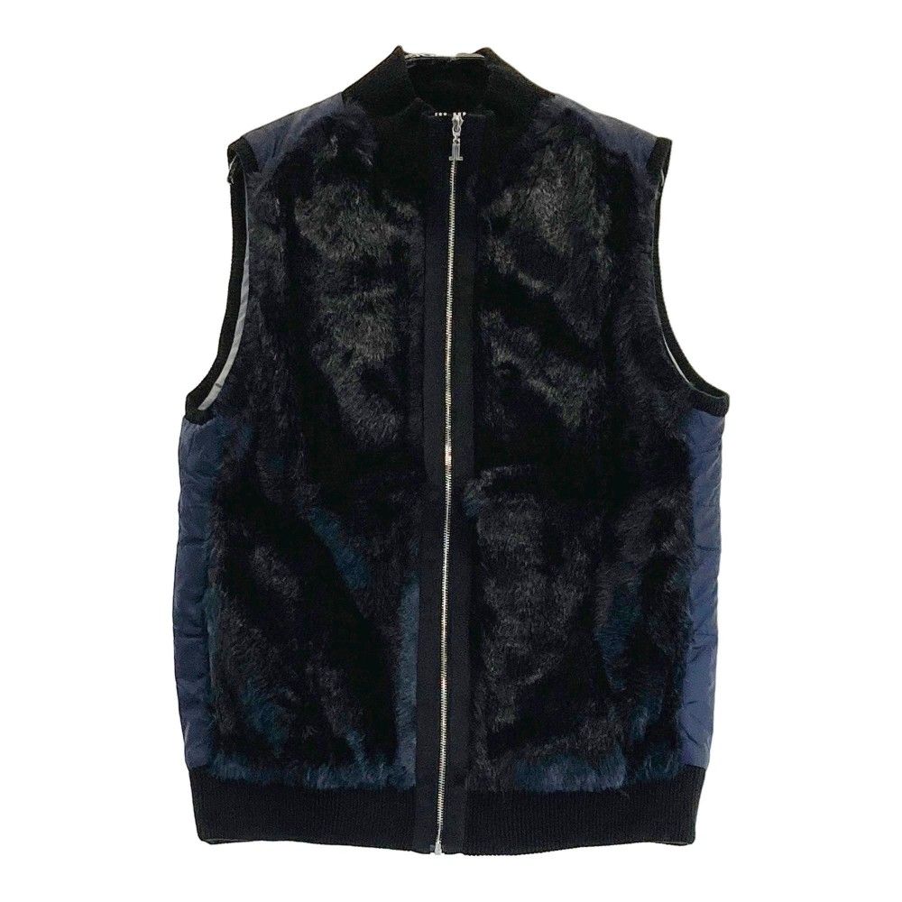 ランバンスポール　中わたアウターベスト　38　ブラック　黒 ランバンスポール中綿ブルゾン38