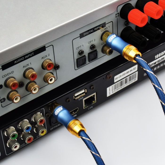 デジタル同軸ケーブル サブウーファー RCAオス-RCAオス デュアル