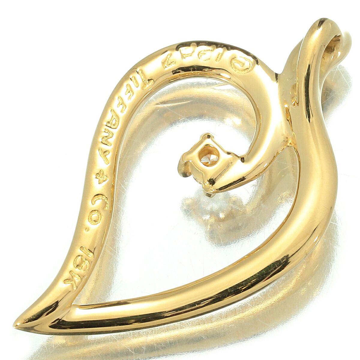 ティファニー オープンリーフ ペンダントトップ ダイヤモンド K18  