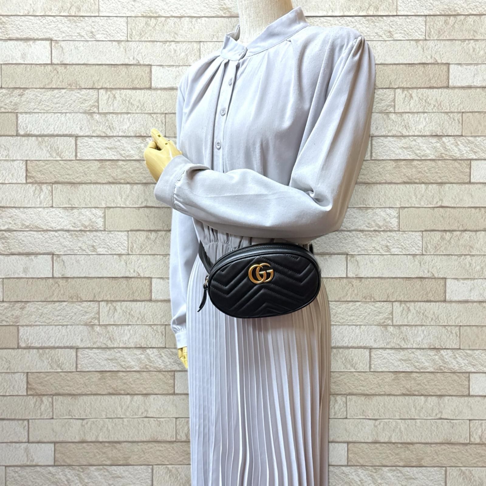 グッチ GGマーモント ウエストバッグ レザー 476434 ユニセックス GUCCI グッチ