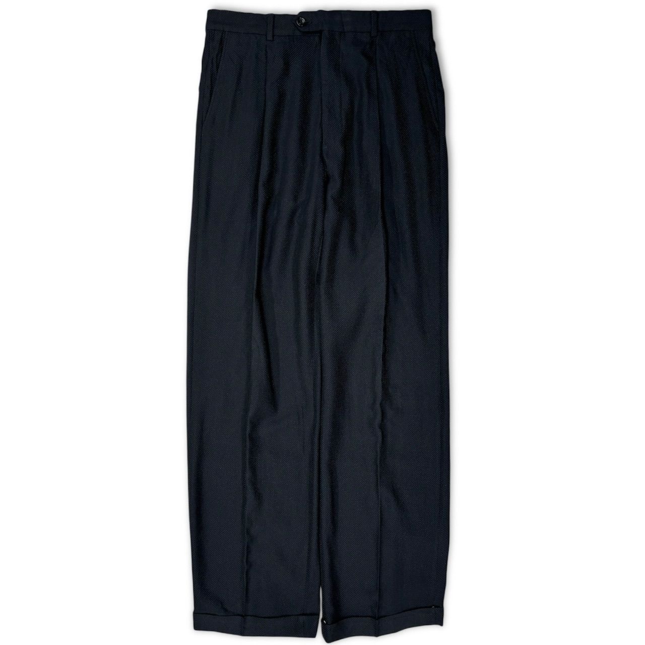 ARMANI COLLEZIONI ダークブルー　スラックス W78/ NEW ARMANI COLLEZIONI SLACKS アルマーニ スラックス 夏物 W32〜33