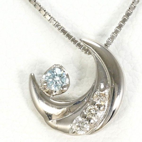 テイクアップ K10WG ネックレス necklace ブルーダイヤ ダイヤ