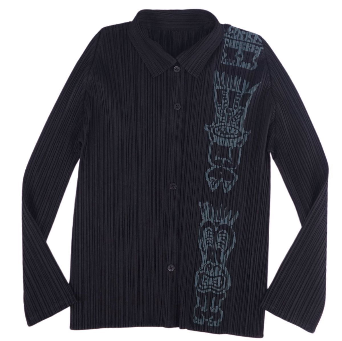 美品 プリーツプリーズ イッセイミヤケ PLEATS PLEASE シャツ ブラウス