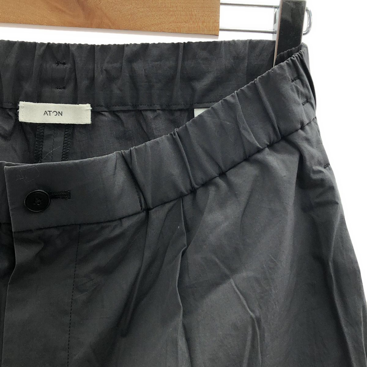 ATON / エイトン | Kyoto tsurizome cotton wide easy pants コットン