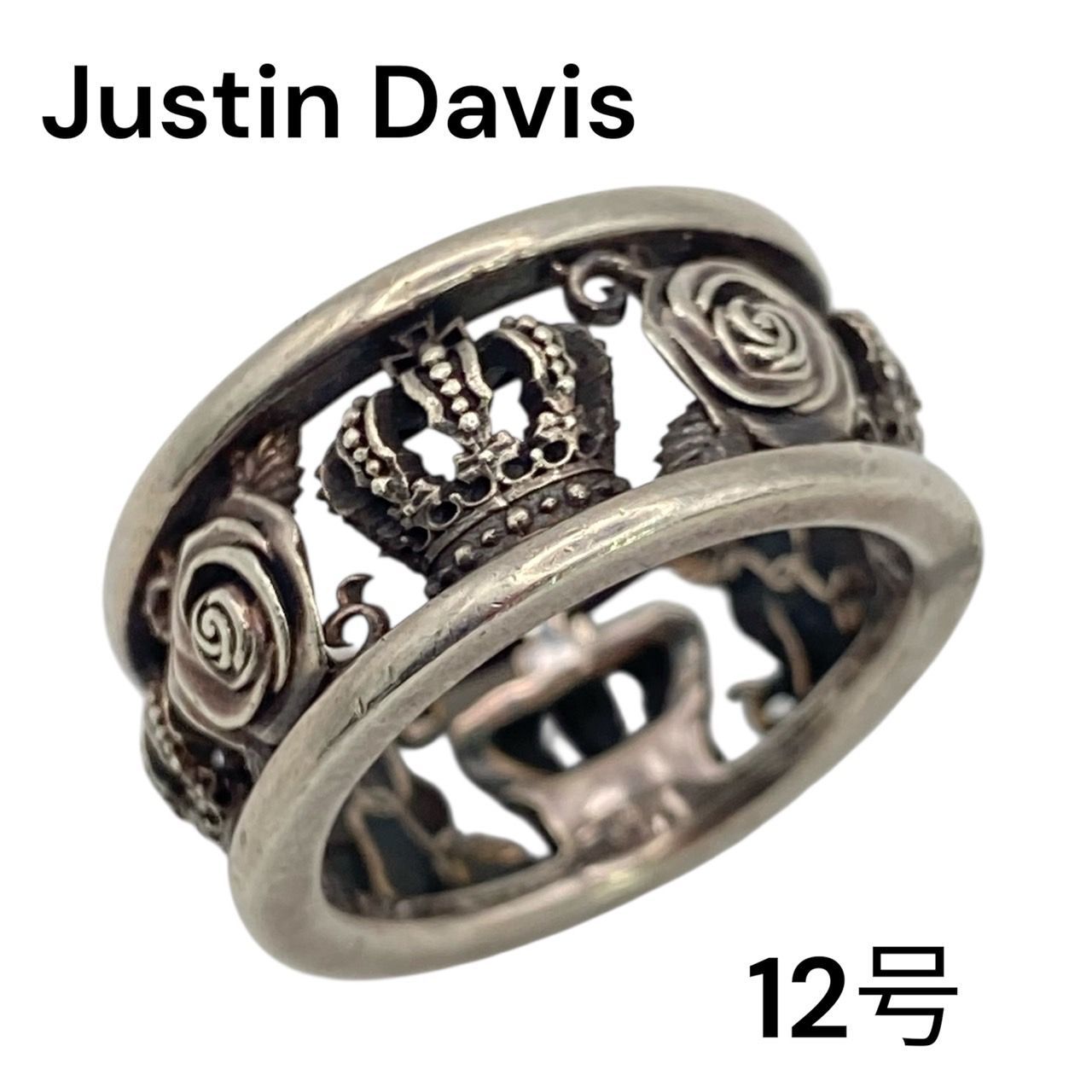 ジャスティンデイビス マイラブ　シルバーリング　クラウン　12号　シルバー925 Justin Davis ジャスティンデイビス シルバーリング MY LOVE 12