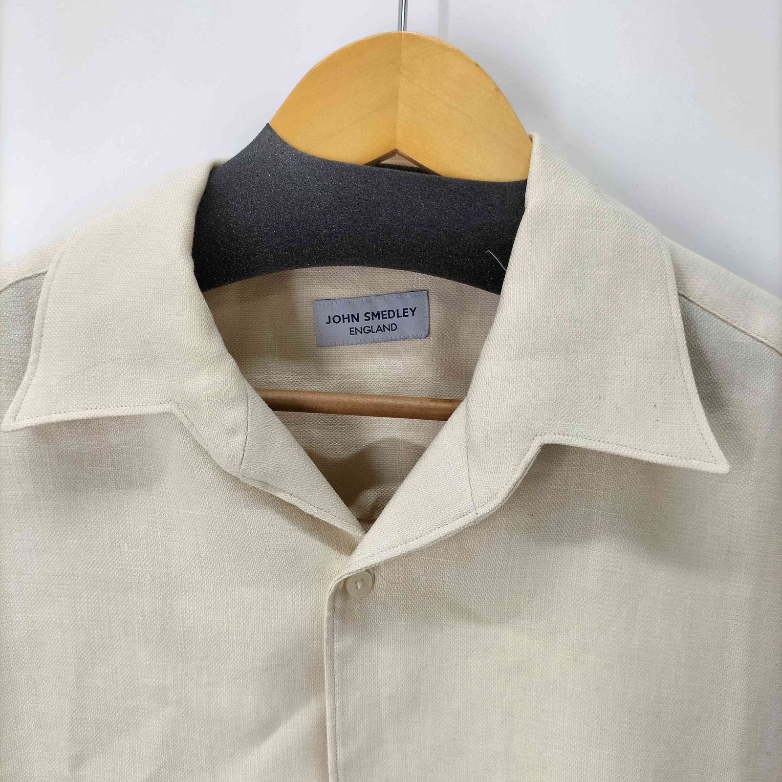ジョンスメドレー JOHN SMEDLEY シルクリネン オープンカラー S/S 