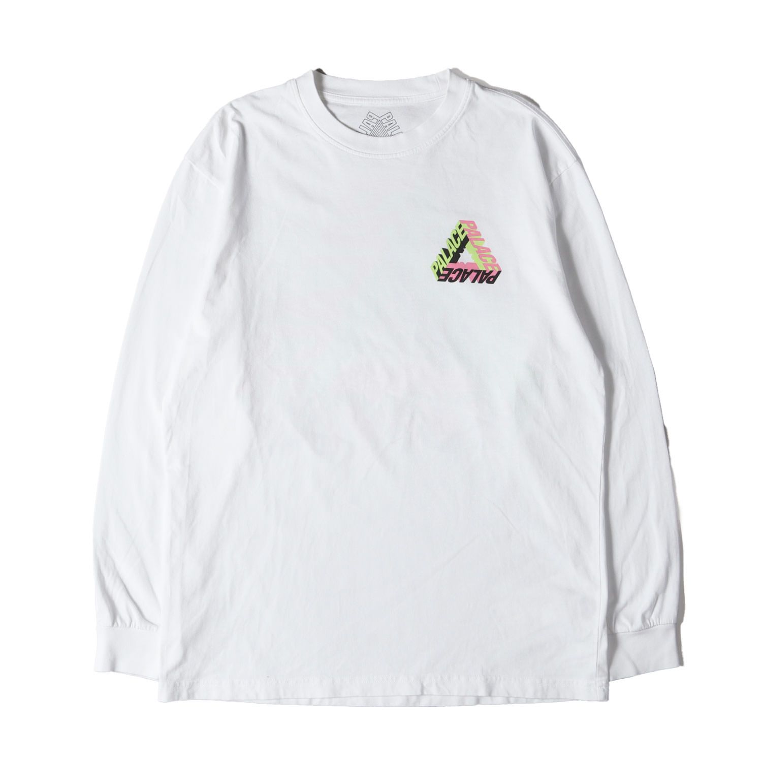 美品 PALACE パレス Tシャツ サイズ:L 23AW 3D アイコンマーク ロングスリーブ Tシャツ (P-3D Longsleeve) ホワイト 白 トップス カットソー 長袖【メンズ】