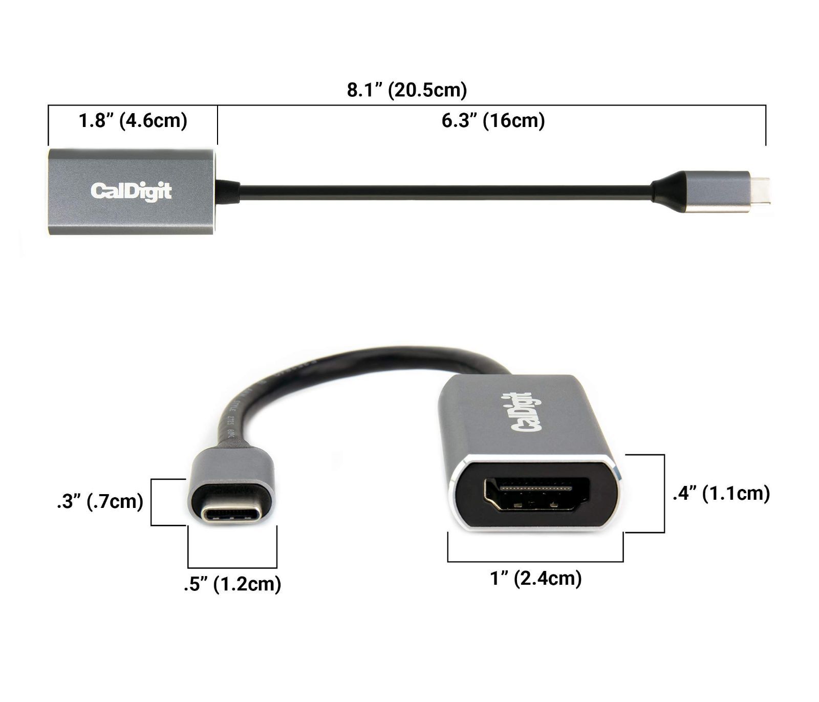 【数量限定】USB-C to HDMI 2.0b Video Adapter - 4K Display Support HDR Compatible CalDigit with Thunderbolt 3/ 4/ USB 3.1/ USB4 for Apple