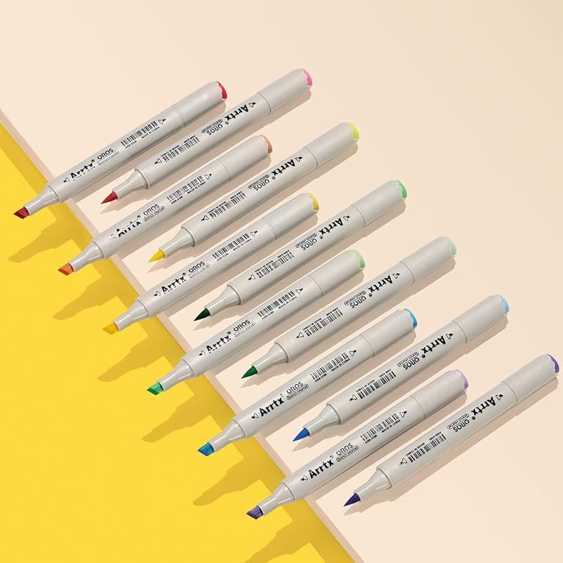 Arrtx OROS マーカーペン イラストマーカー アートマーカー 90色セット 筆と鑿の両端 速乾 色褪せしにくい コミック ギフト デザイン 漫画 スケッチ 塗り絵 アート用 画材 WWW_SKLAD-KIRPICHA_RU
