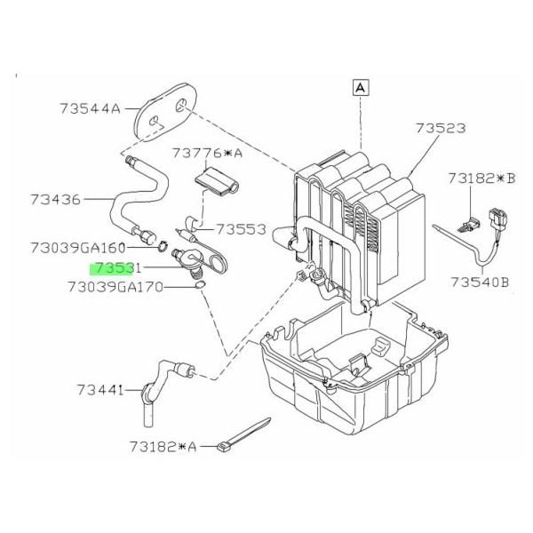 スバル純正 ヴィヴィオ KK3 KK4 KY3 エキスパンションバルブ 膨張弁冷却 レックス KH1 KP1 Expansion valve VIVIO Rex Subaru