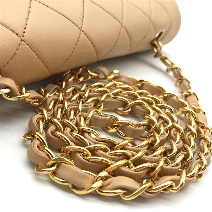 y*u様 【CHANEL】マトラッセ　ダイアナ　ラムスキン　ココマーク　キャメル 良品 CHANEL シャネル ダイアナ ココマーク マトラッセ ラムスキン