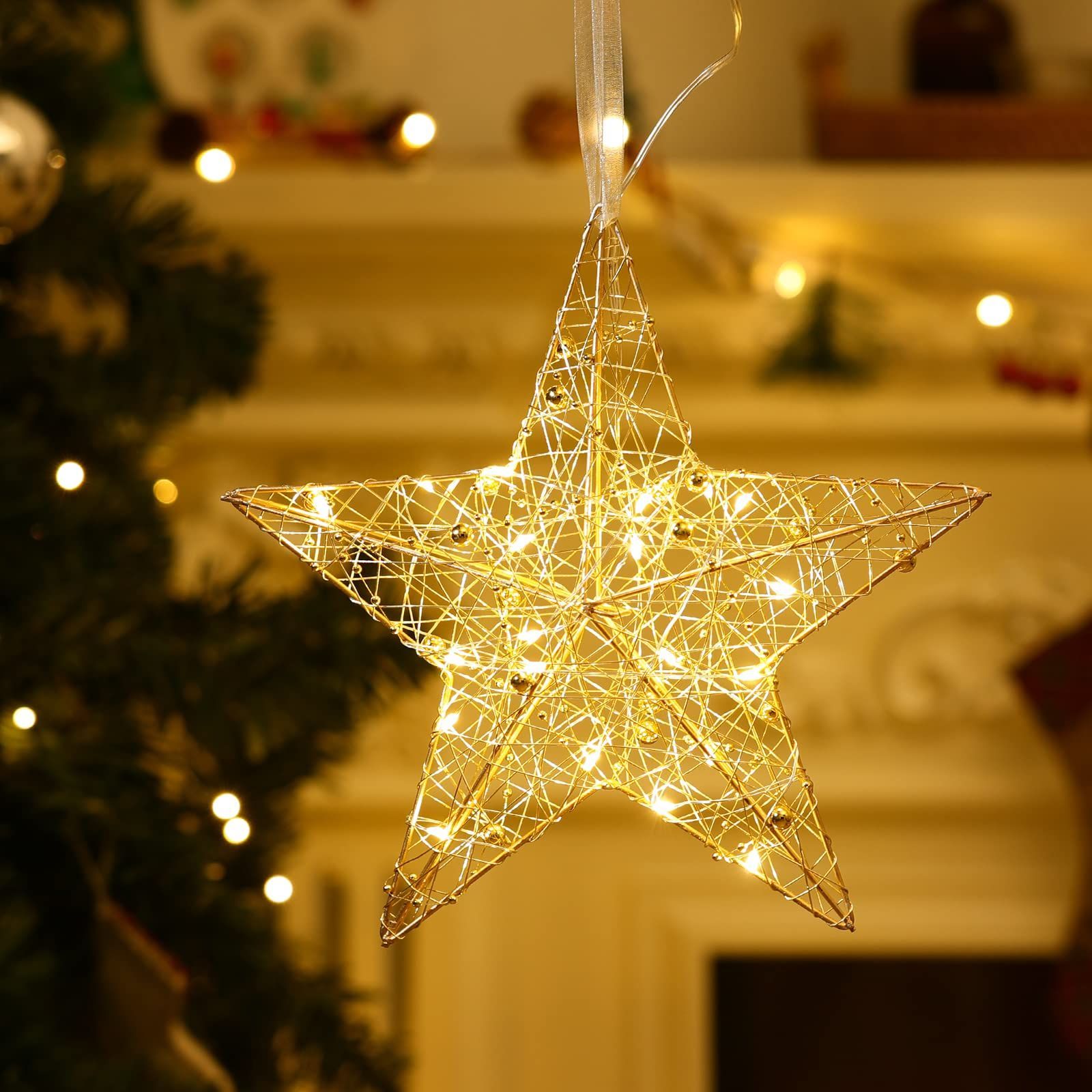 新品未使用　未開封　ツリーLEDライト LED ツリーライト アンバー(アンバー)：クリスマス