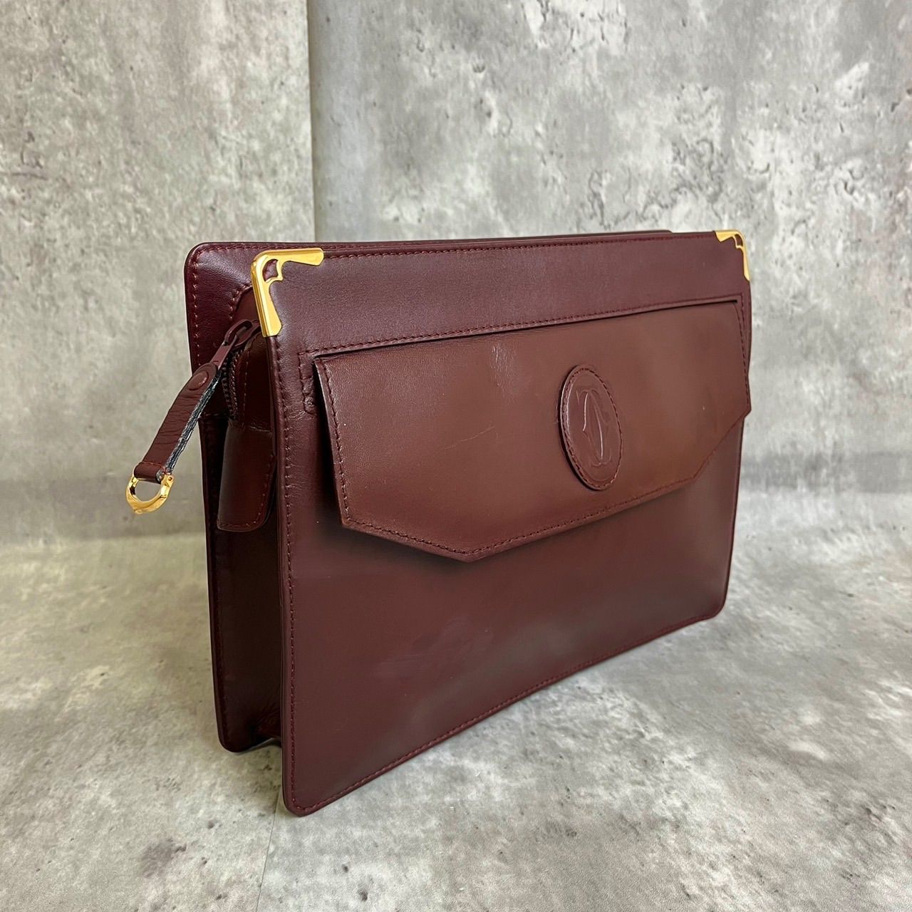 カルティエ セカンドバッグ クラッチバッグ マストライン レザー バイカラー カルティエ セカンドバッグ クラッチバッグ マストライン レザー バイ