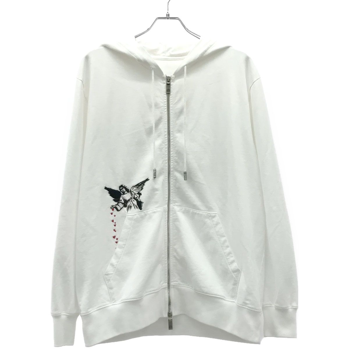 lucien pellat-finet ルシアンペラフィネ 22SS BRANDALISED Banksy‘s Graffiti バンクシー エンジェルハート＆ボナパルト パーカー  ホワイト M