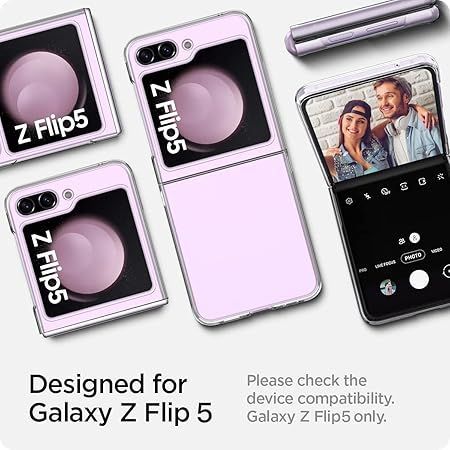 Galaxy Z Flip5 ZFlip5 純正ケース : 適用galaxy Z Flip5 ケース 純正 五色 バック一体化