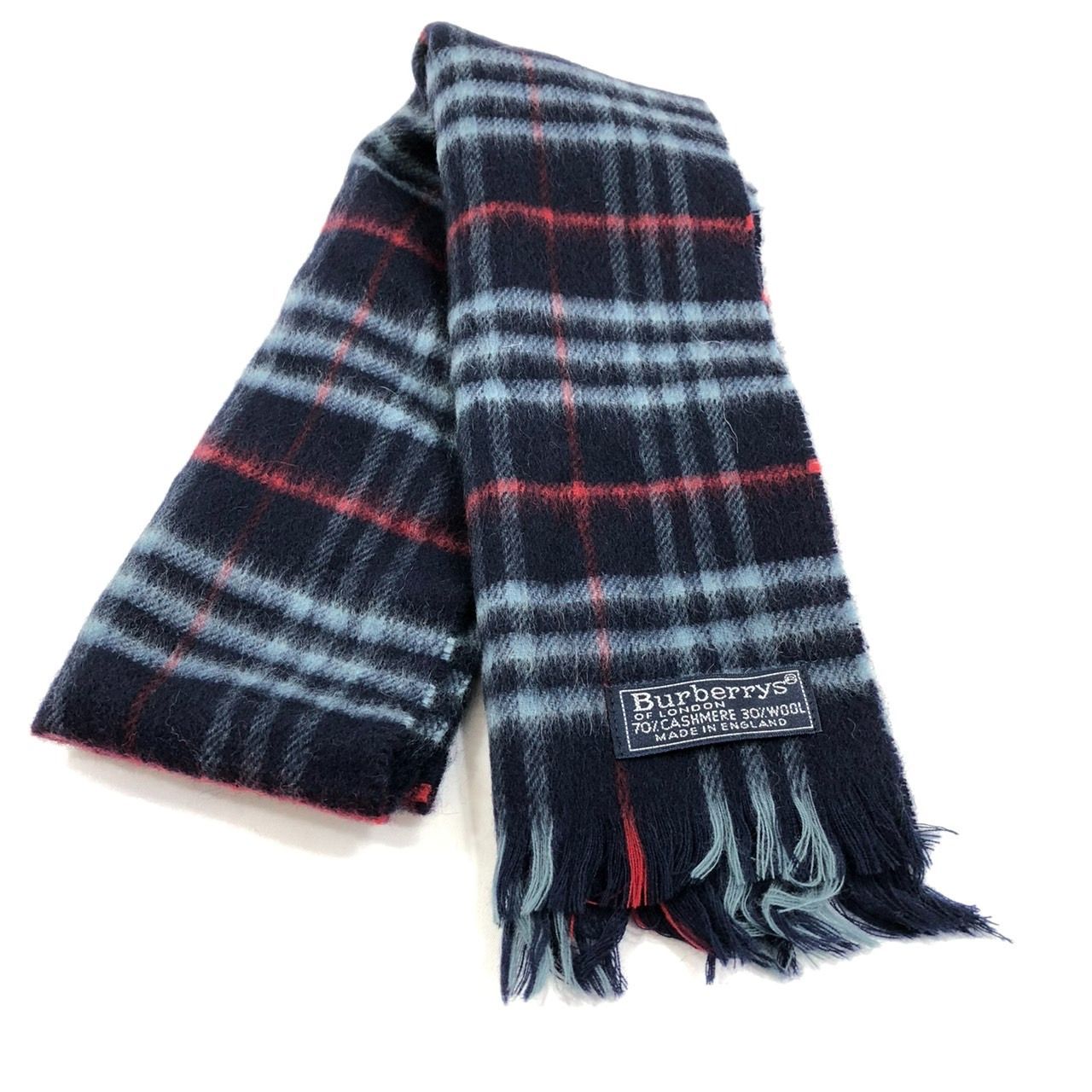 1点限り‼美品‼】BURBERRY バーバリー ナロー チェック カシミア